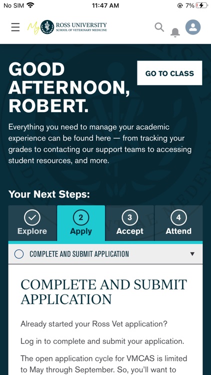 My Ross Vet: Student Portal