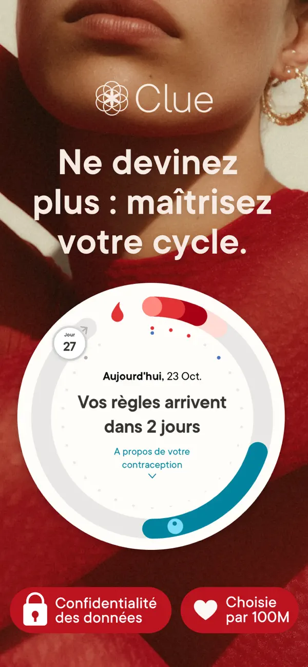 Screenshot #1 pour Clue calendrier des règles