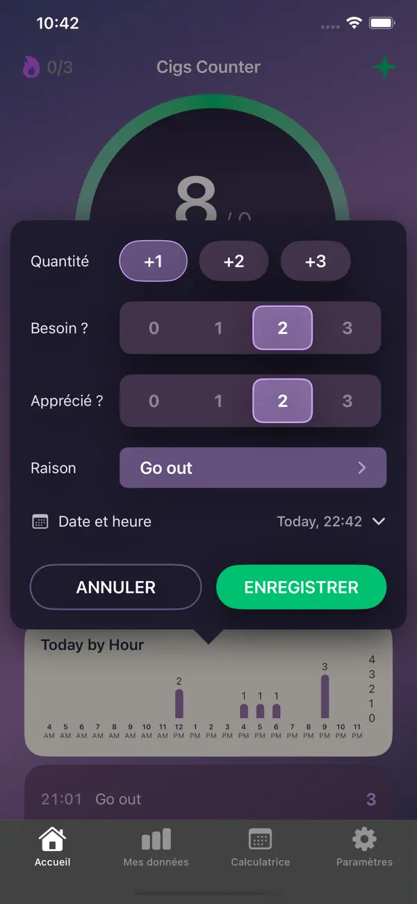 Screenshot #2 pour Stop Cigarette - Compteur