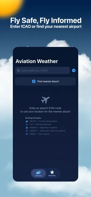 Aviation Weather: METAR & TAF screenshot 1