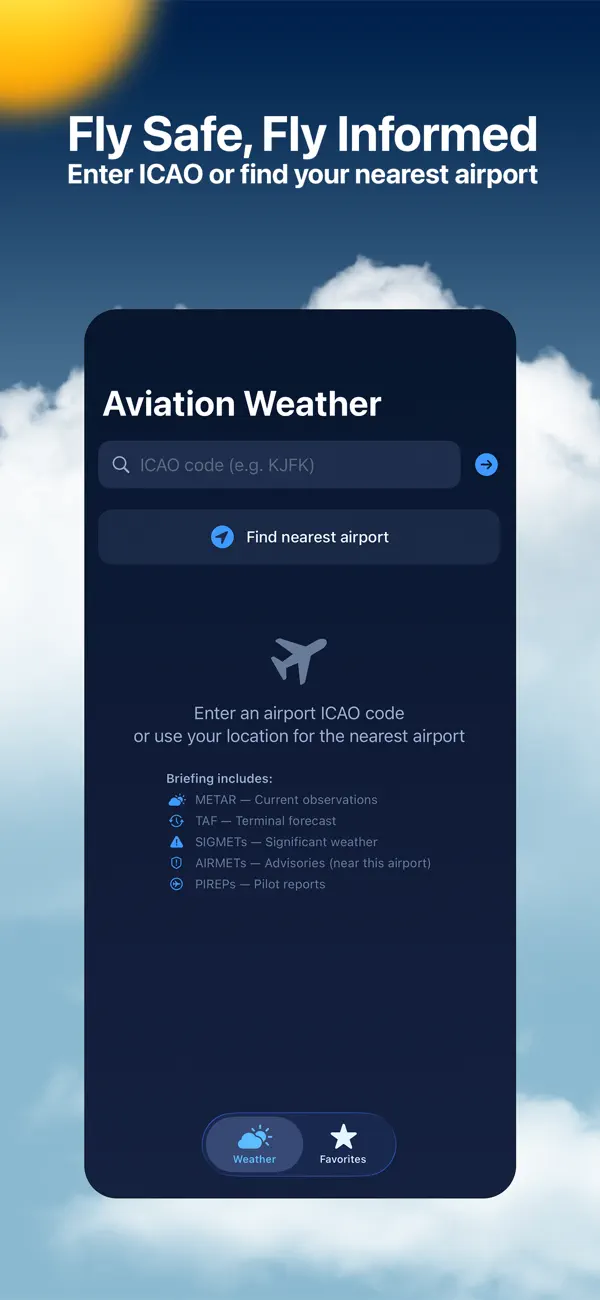 Screenshot #1 pour Aviation Weather: METAR & TAF