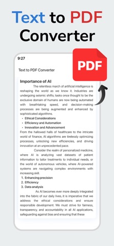 Text to PDF Converter - TXT iPhone screenshot