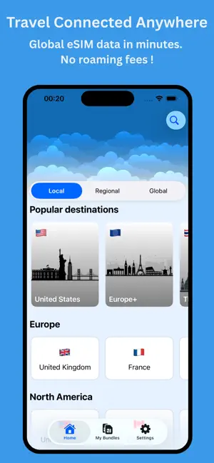 Data Glide eSIM for travel screenshot 1
