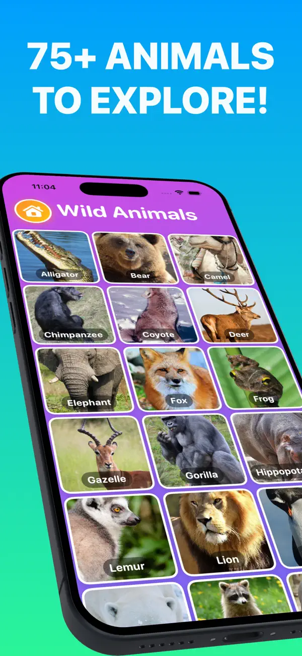 Animal Sounds favorites screen