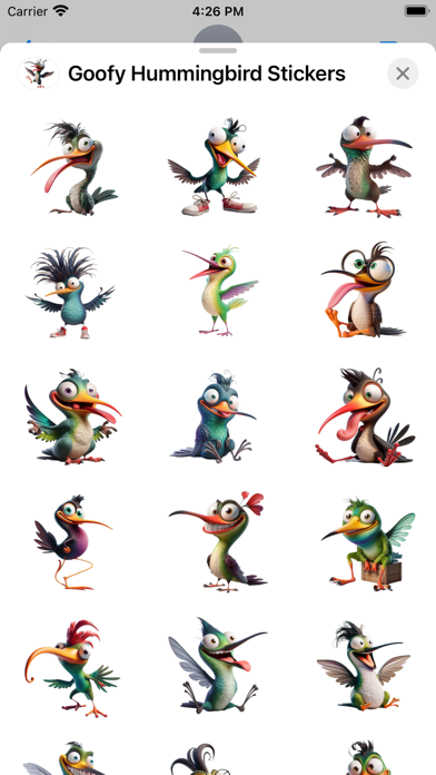 Screenshot #2 pour Goofy Hummingbird Stickers