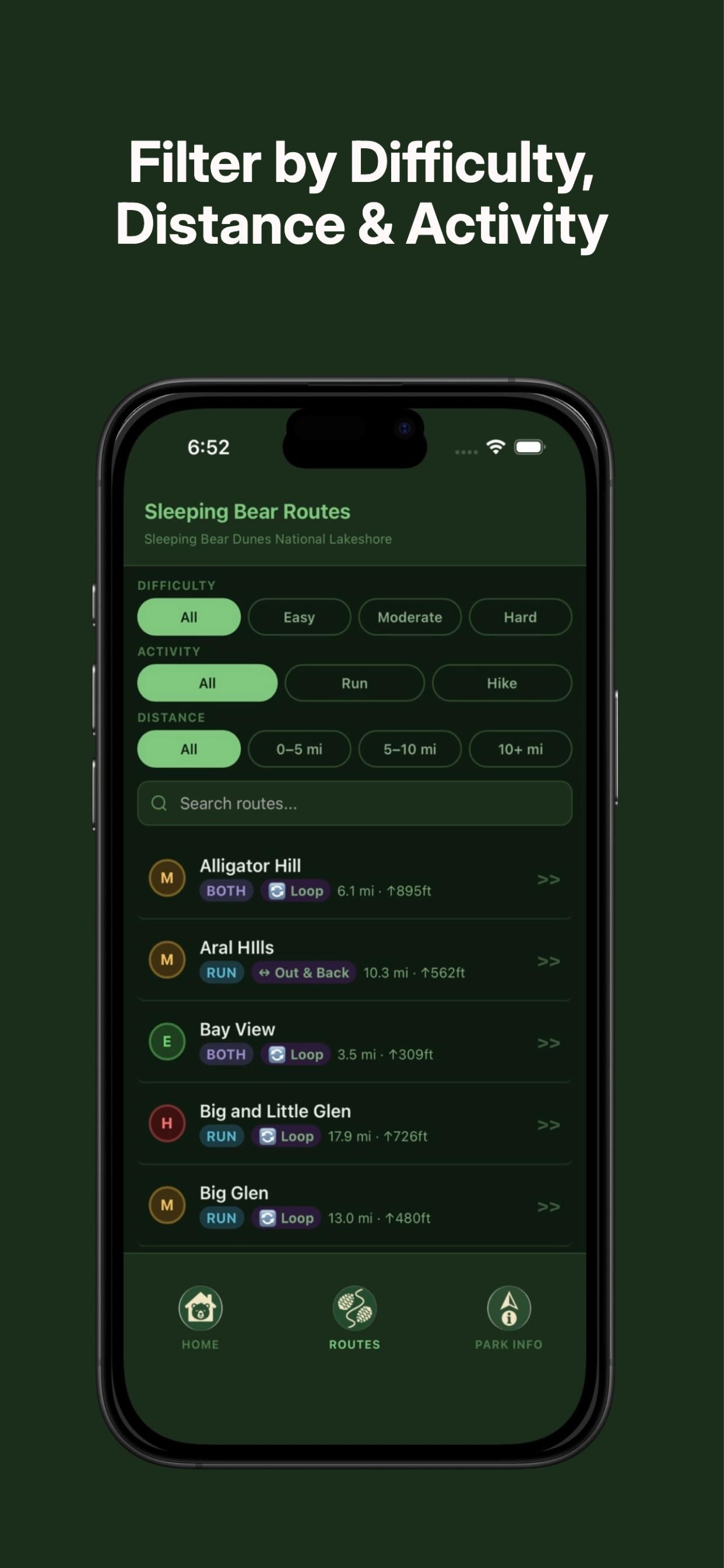 Sleeping Bear Routes screenshot 2