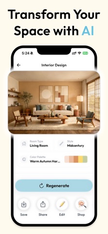 Homia: AI Home Design & Decor iPhone screenshot