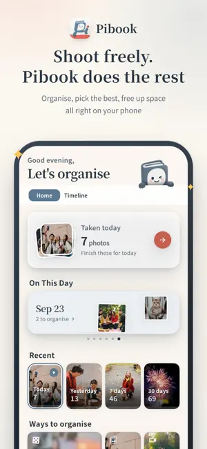 Pibook: Organize & Edit Photos screenshot 1