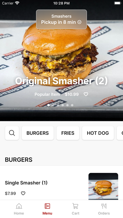 Smashers Burgers & Fries iPhone screenshot 2 - Food & Drink app