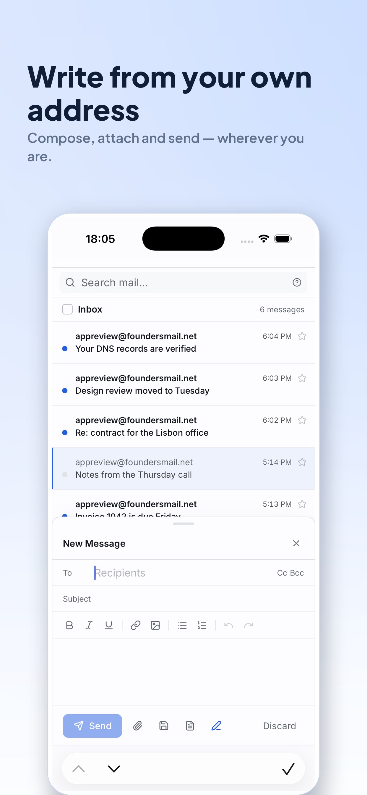 Screenshot 2 of FoundersMail