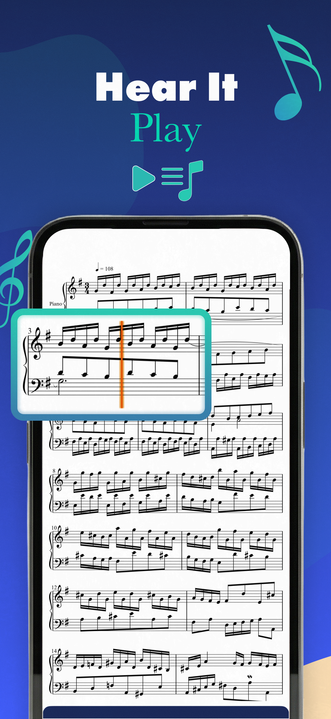 Sheet Music Reader Halbestunde