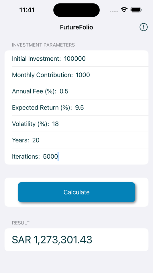 #2. FutureFolio (iOS) Ved: Sultan Babar