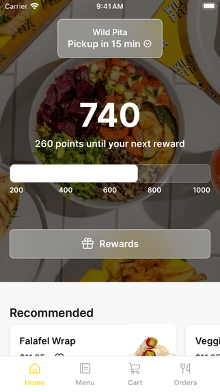 Wild Pita iPhone screenshot 1 - Food & Drink app