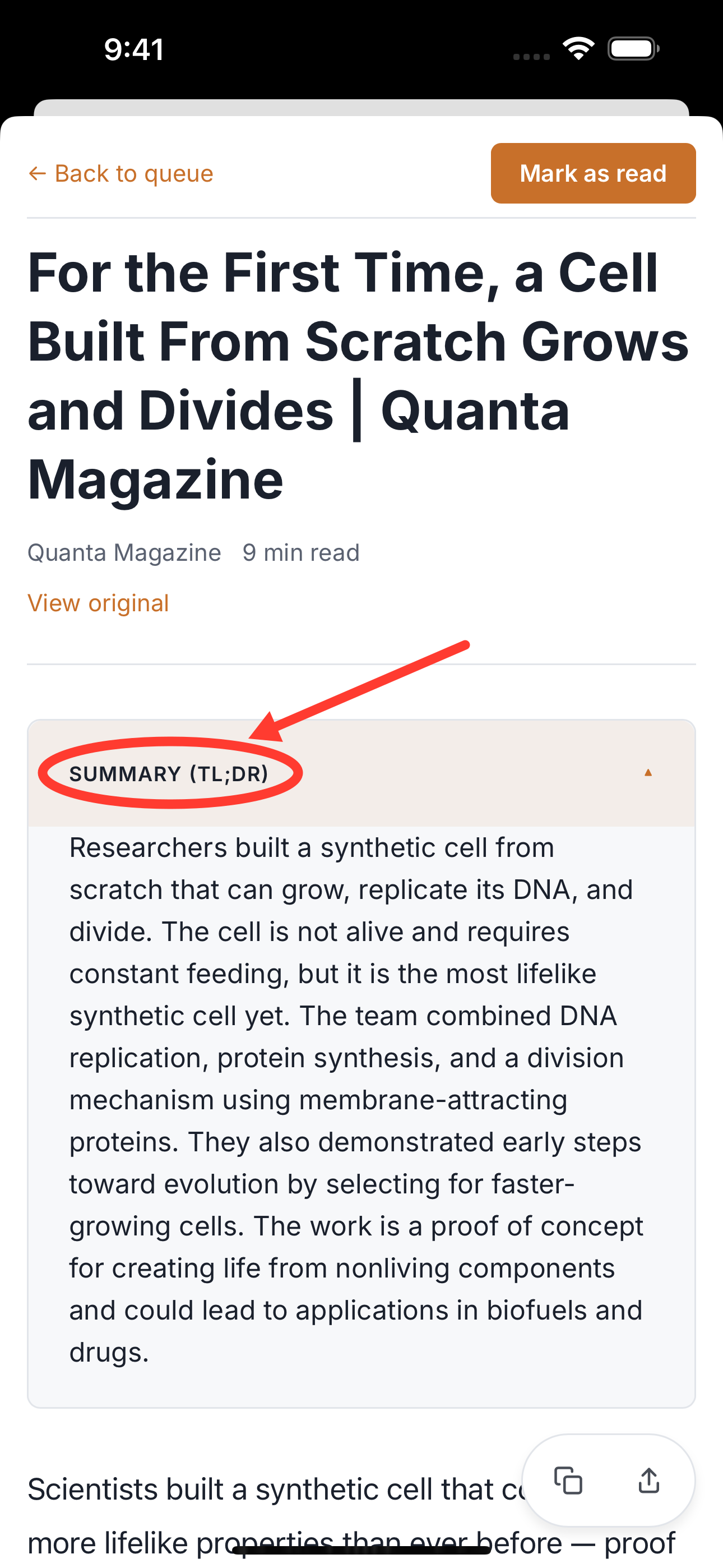 Readplace screenshot 2