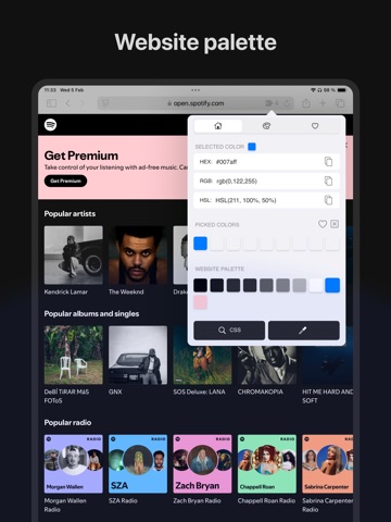 Color Sense for Safari iPad screenshot