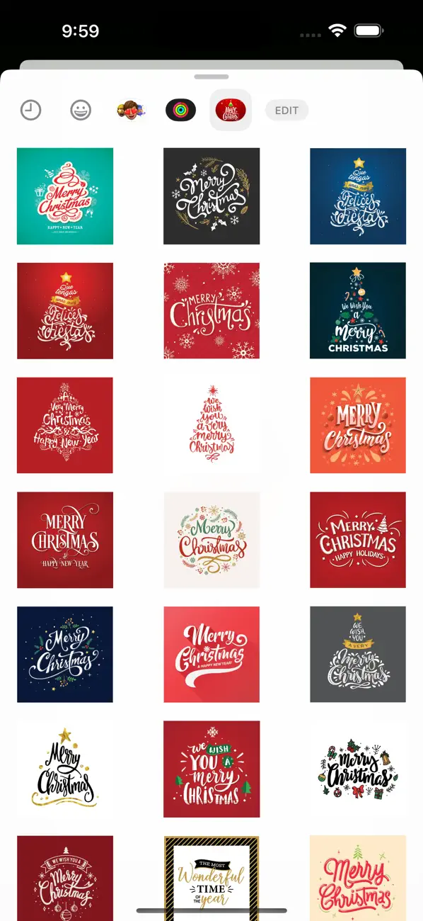 Screenshot #3 pour Christmas Stickers - Wishes