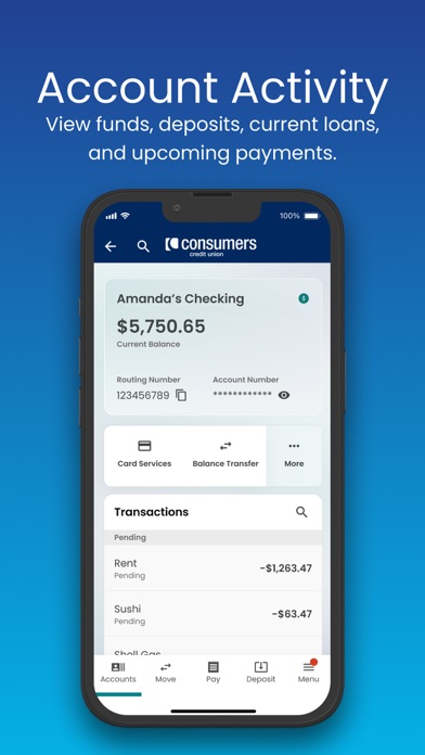 Screenshot #3 pour Consumers Credit Union - MI&IN