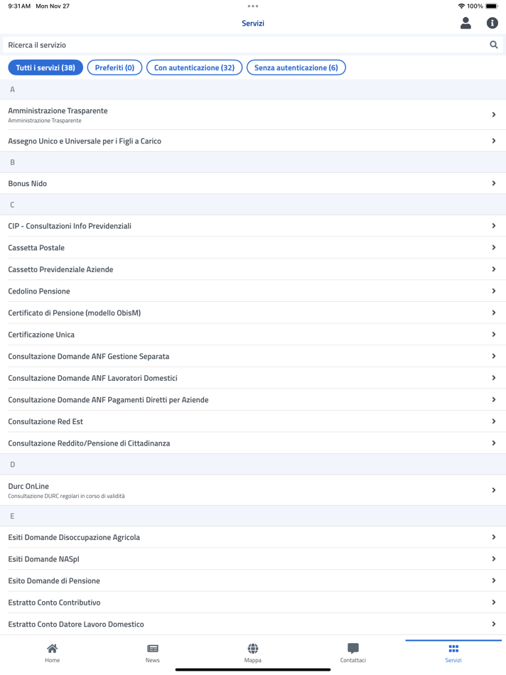 #3. INPS mobile per Tablet (iOS) Podle: Istituto Nazionale Previdenza Sociale
