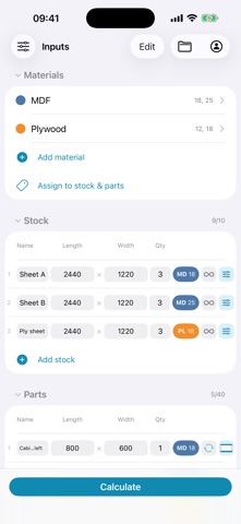 Cutlist Optimizer 4 / SmartCut iPhone screenshot