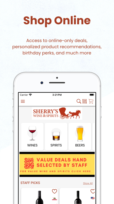 Sherry's Wine & Spirits Screenshot