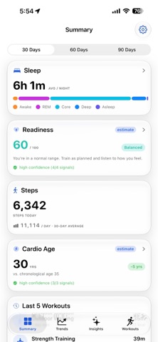 ClearFitness screenshot
