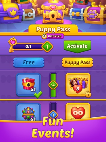 Puppy Match - Match 3 Game iPad screenshot