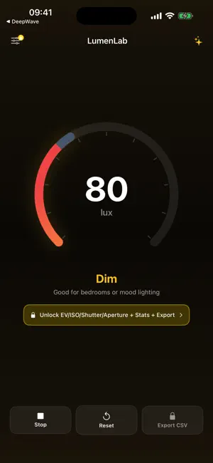 LumenLab - Lux Meter screenshot 1