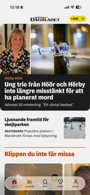Skånska Dagbladet screenshot 1