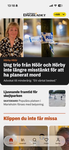 Skånska Dagbladet screenshot