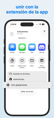 Unir Notas de Voz screenshot 2