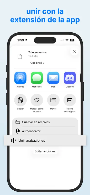 Unir Notas de Voz screenshot 2 of 4