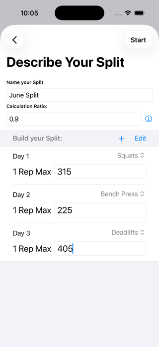 Simple Split Tracker Screenshot 2 of 4