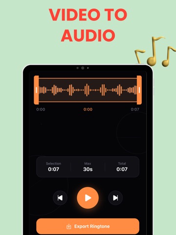 Ringtone Maker & Extract Audio iPad screenshot