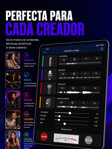 MicSwap MultiTrack Pro: Grabar App Store preview screenshot 11
