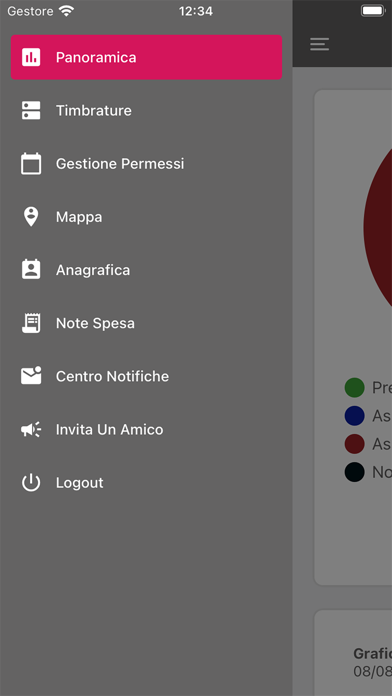 Presenze Admin Screenshot