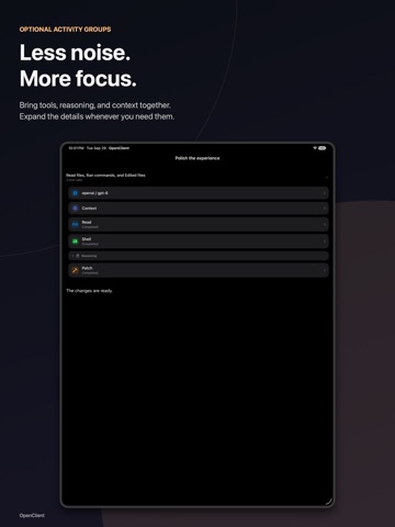 OpenClient for OpenCode iPad screenshot 4