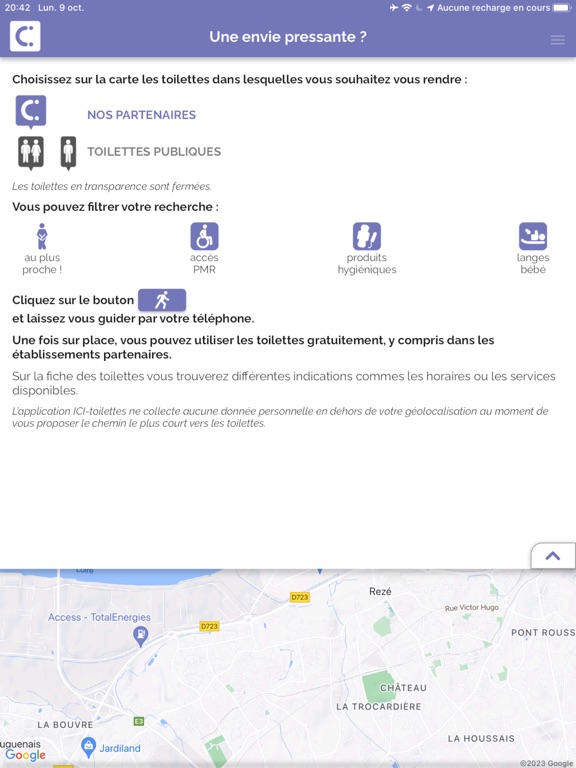Screenshot #4 pour ICI toilettes