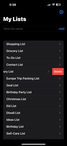 My Lists: Multi Purpose Screenshot 6 of 9