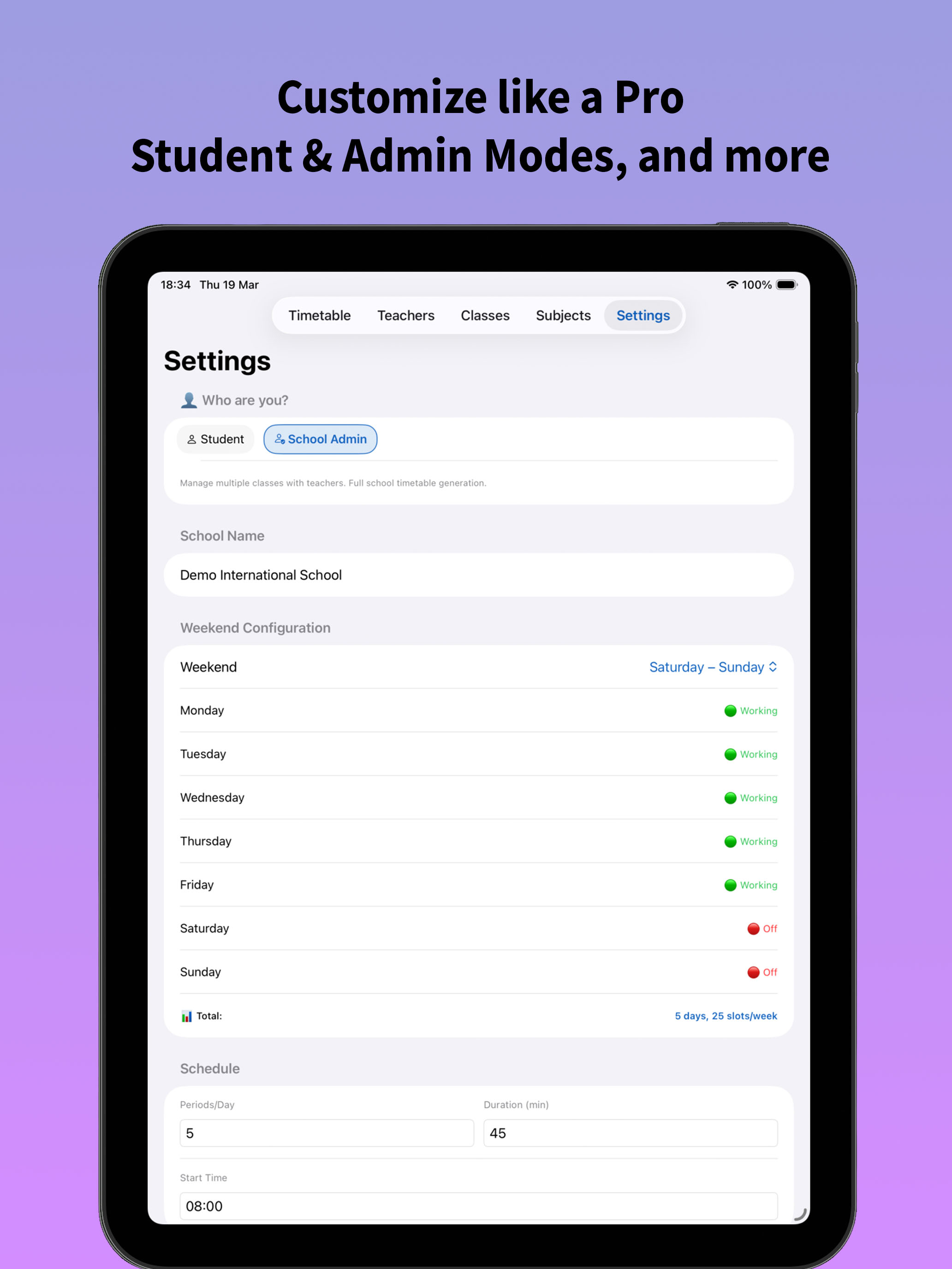 Class Timetable Maker screenshot 7