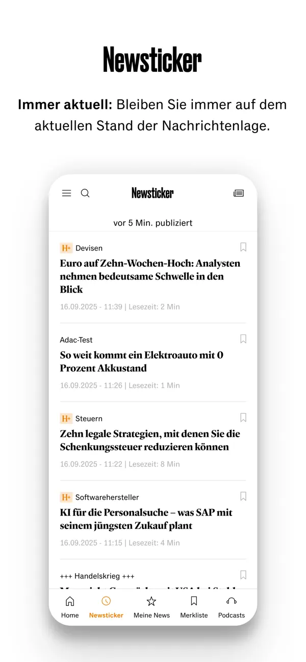 Screenshot #3 pour Handelsblatt - Nachrichten