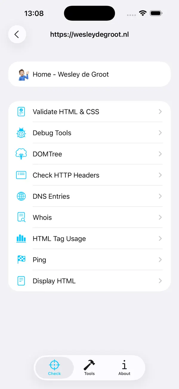 #2. iWebTools 2 (iOS) Oleh: Wesley de Groot