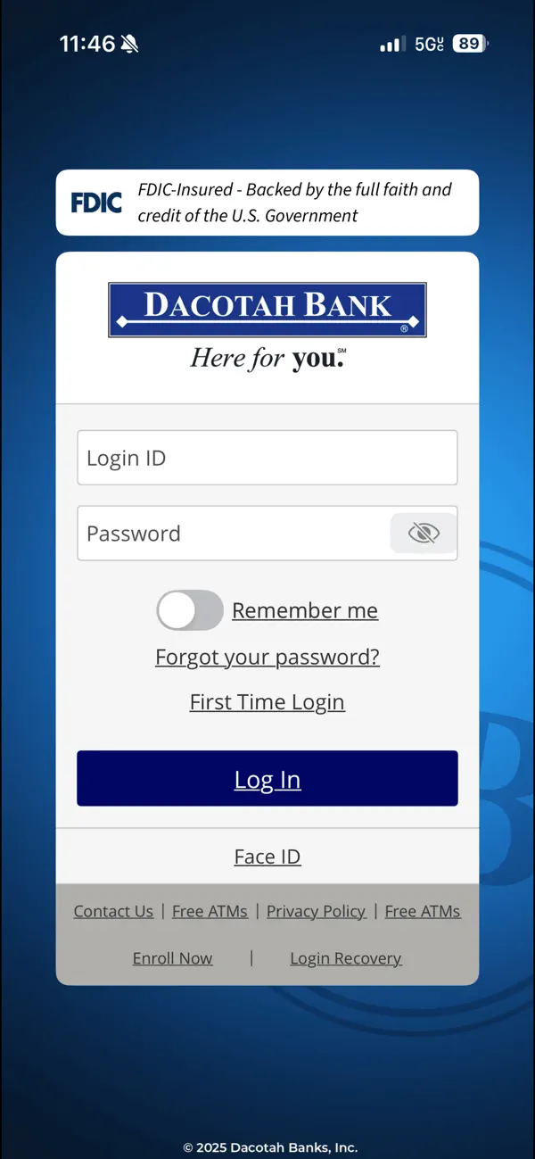 Screenshot #1 pour Dacotah Bank Mobile Banking