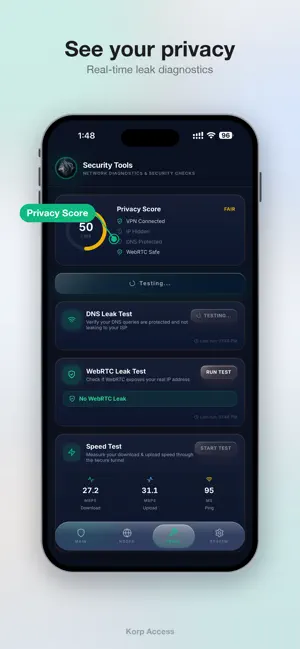 KORP VPN screenshot 2