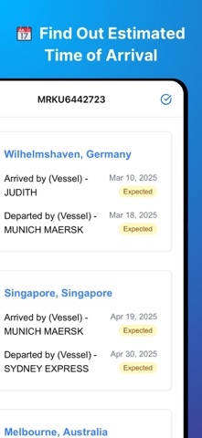 Container Tracking App Screenshot 3 of 3