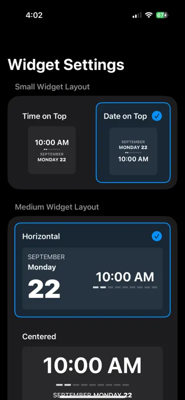 Simple Date & Time Widget screenshot 2 of 3