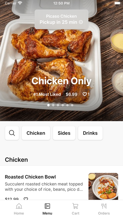 Picaso Chicken iPhone screenshot 2 - Food & Drink app