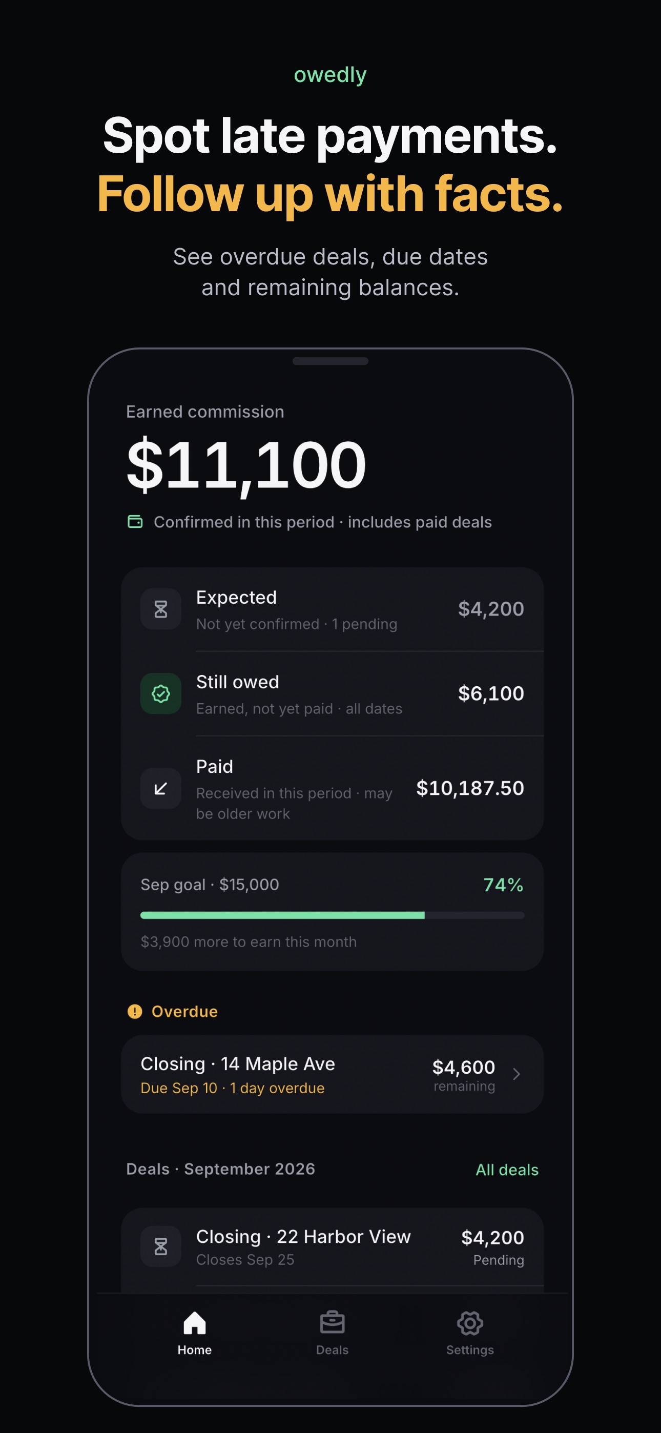 Screenshot 2 of Owedly: Commission Tracker