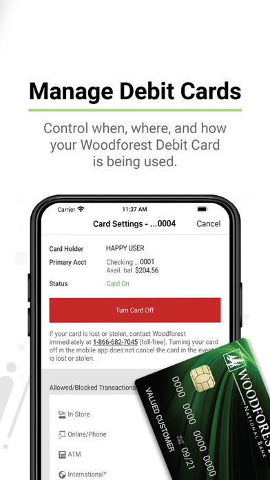 Woodforest Mobile Banking Screenshot 4 of 8