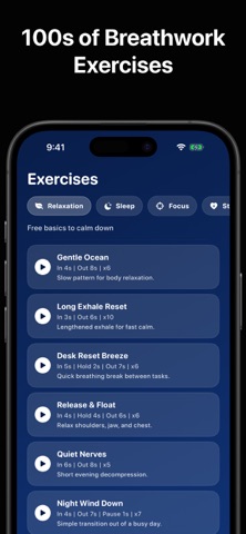 Breathing Exercises - Exhale Screenshot 2 of 6