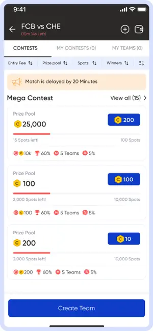 W11 : Fantasy Cricket App screenshot 3